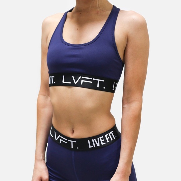 Live Fit LVFT Retro Boom Leggings - Midnight Blue - Large - Picture 1 of 6